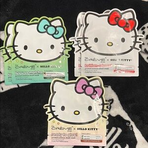 Crème x Hello Kitty Skincare Mask Set - Green, Red, Purple
